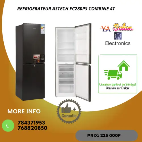 REFRIGERATEUR ASTECH FC280PS COMBINE 4T